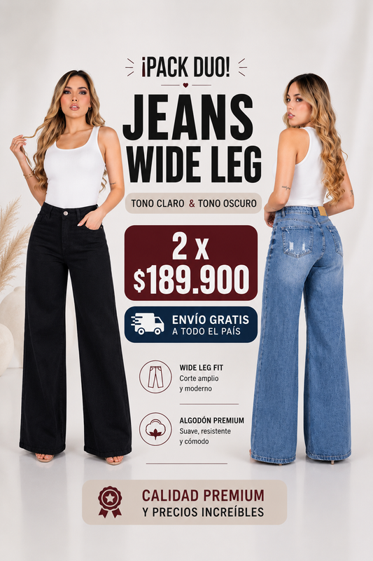 PACK X2 WIDE LEG
