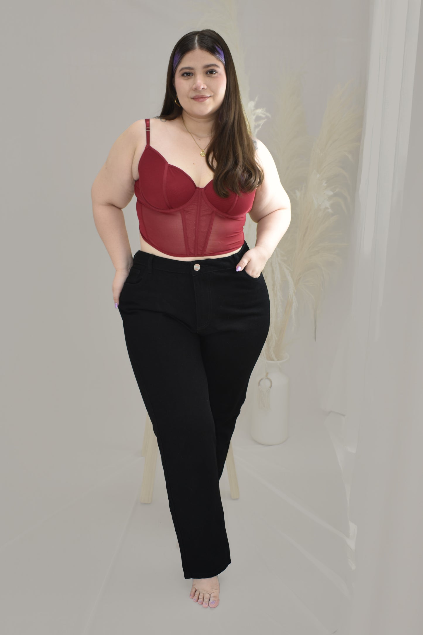 JEAN MOMFIT PLUS SIZE REF: 25460