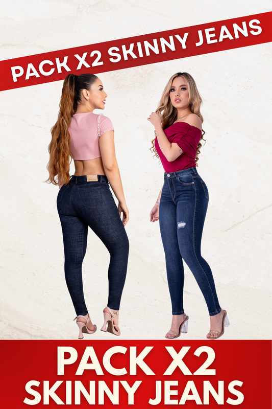 PACK SKINNY PREMIUM MUJER X2
