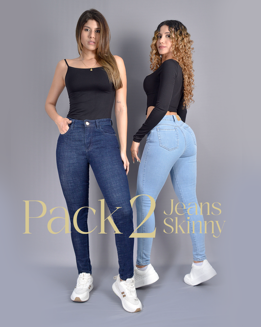 PACK SKINNY PREMIUM MUJER X2