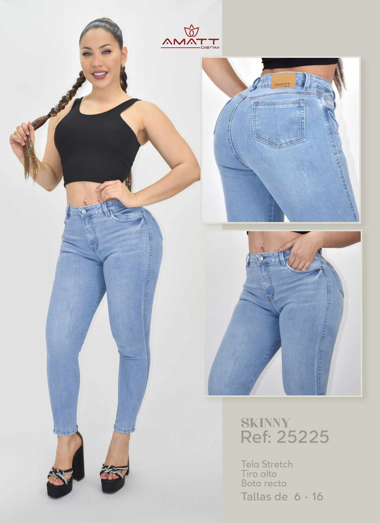 PACK SKINNY PREMIUM MUJER X2