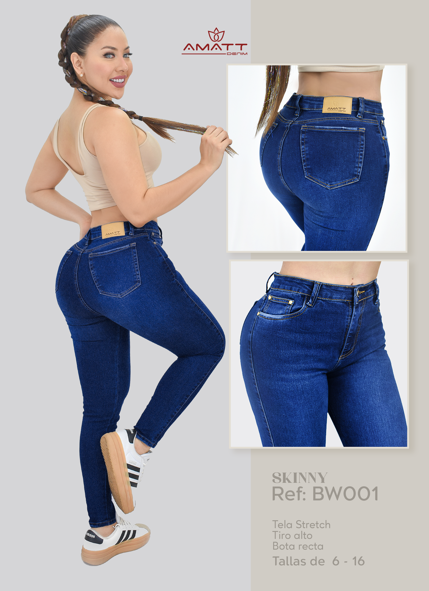 PACK SKINNY PREMIUM MUJER X2