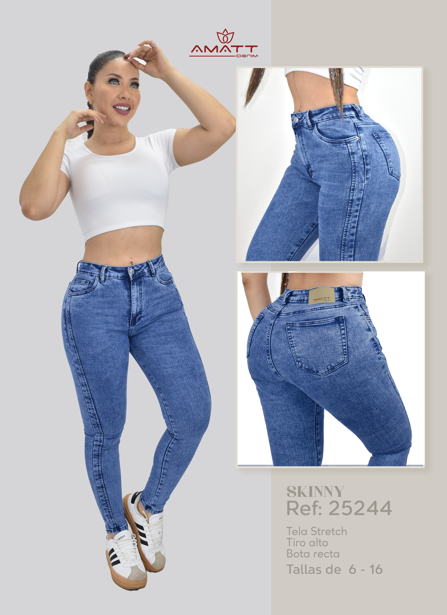 PACK SKINNY PREMIUM MUJER X2