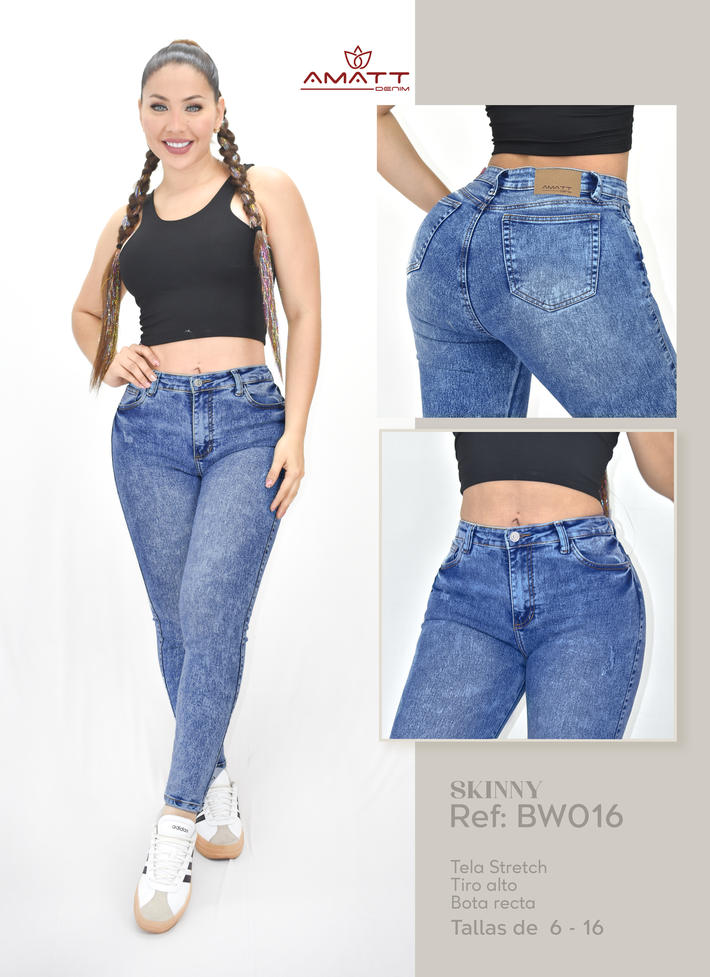 PACK SKINNY PREMIUM MUJER X2