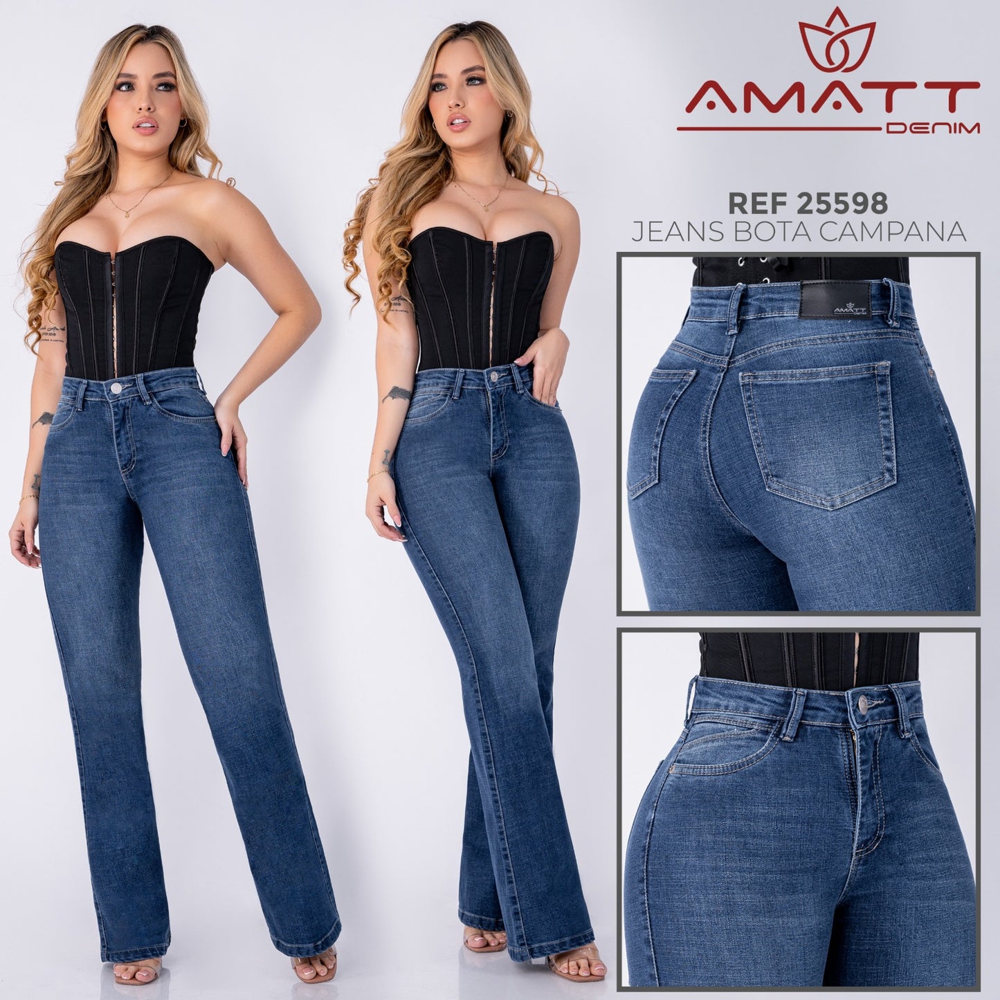 PACK BOTA CAMPANA PREMIUM MUJER X2